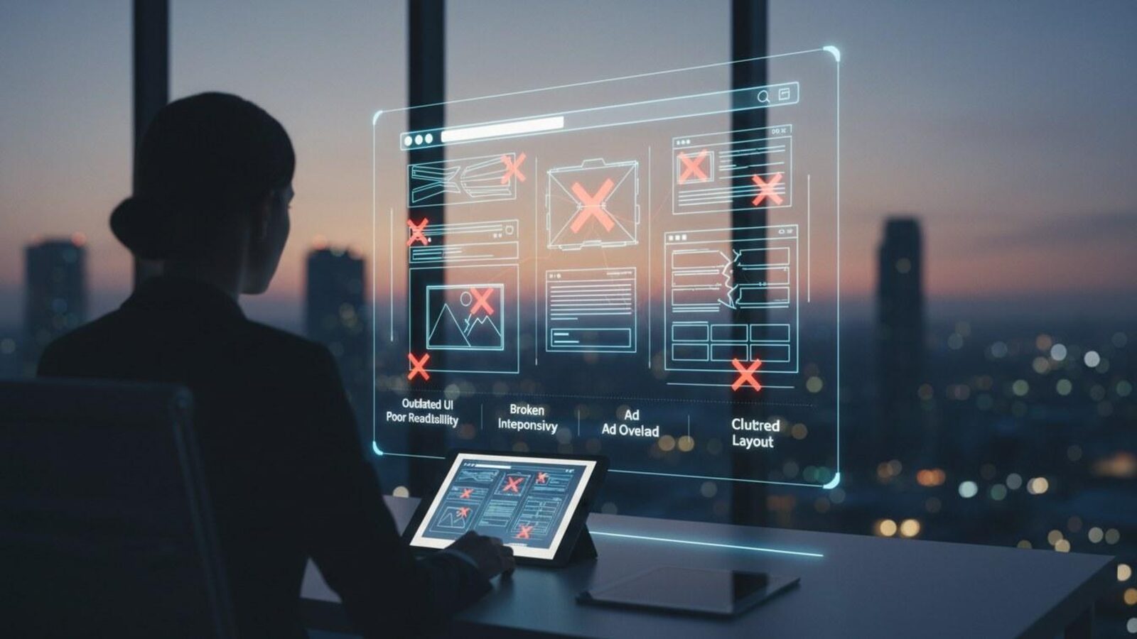 Digital friction caused by confusing website navigation and complicated online forms