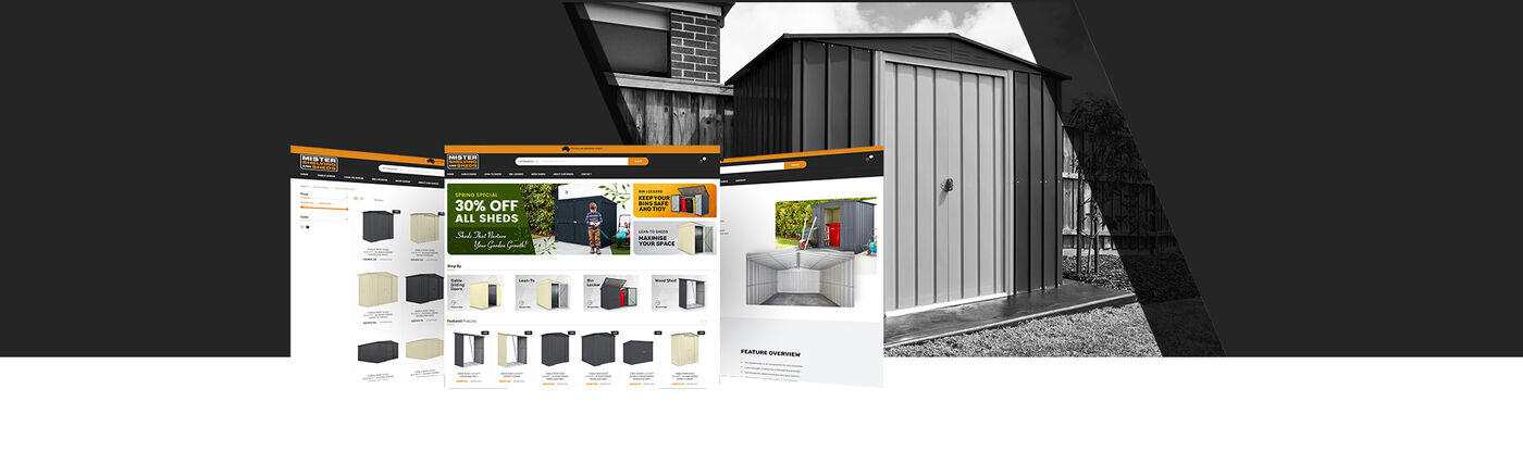 Mister Shelving and Sheds website